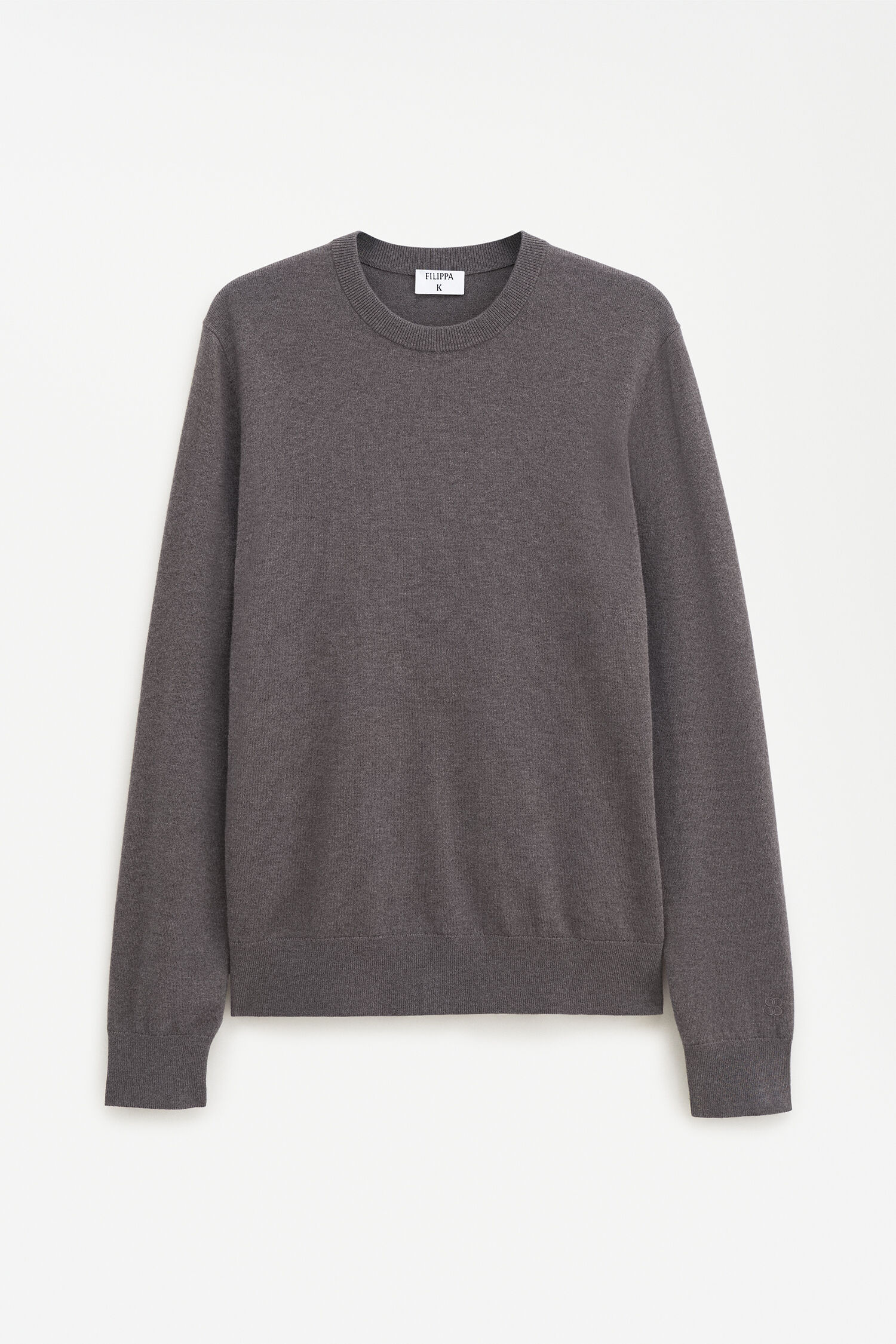 Cotton Merino Sweater Dark Sage Melange Filippa K